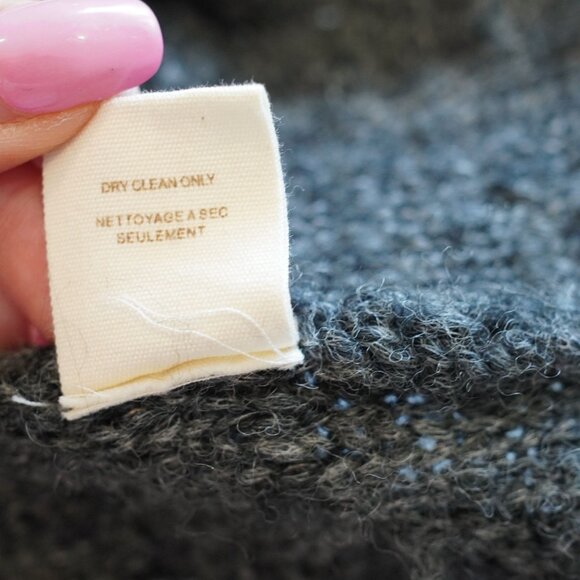 Free People Gray Knit Chunky Sweater Dress Size M‎ Boho Wool Cable Knit - Picture 10 of 10